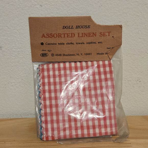 Vintage Shackman Dollhouse Assorted Table Cloths Towels Napkins Linen Sets - Picture 2 of 3